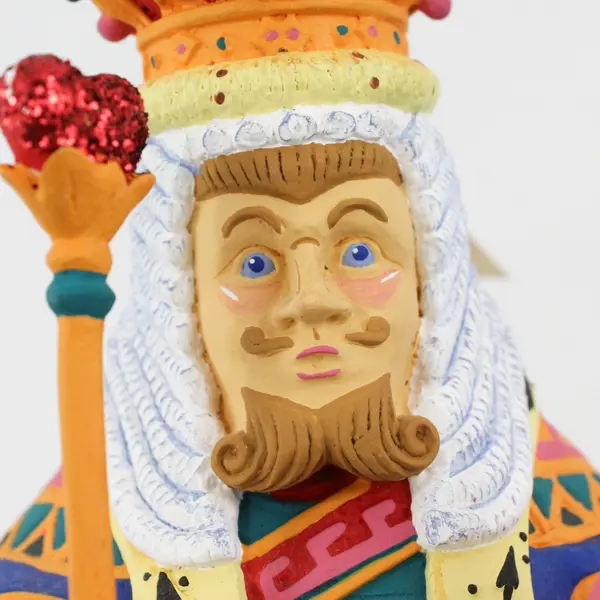 Vintage Dept 56 1993 Alice in Wonderland King of Hearts X-Mas Ornament 7.5" Tall