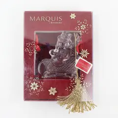 Marquis by Waterford 2014 Clear Glass Snowman Christmas Ornament