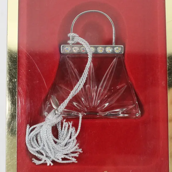 Lenox On The Town Handbag Lead Crystal Christmas Ornament 2.75"