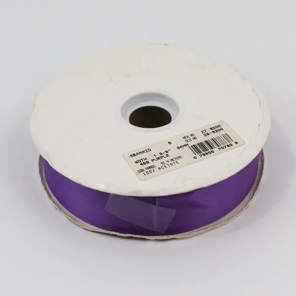 Lot of 2 Vintage Acetate Ribbon Spools Lion/RB Purple/Jade 27-9206 20-9206