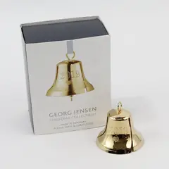 Georg Jensen 2019 Christmas Bell Ornament 18K Gold-Plated Collectible