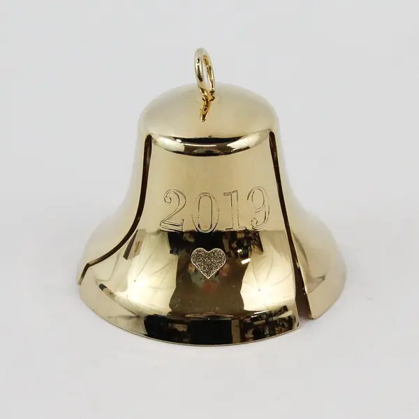 Georg Jensen 2019 Christmas Bell Ornament 18K Gold-Plated Collectible