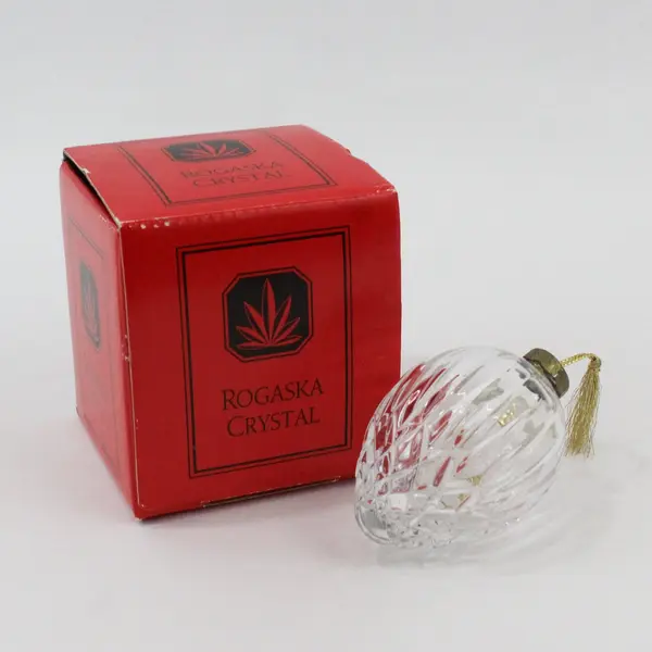 Rogaska Crystal Regent Collection Lead Crystal Christmas Ornament 3.5"