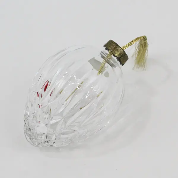 Rogaska Crystal Regent Collection Lead Crystal Christmas Ornament 3.5"
