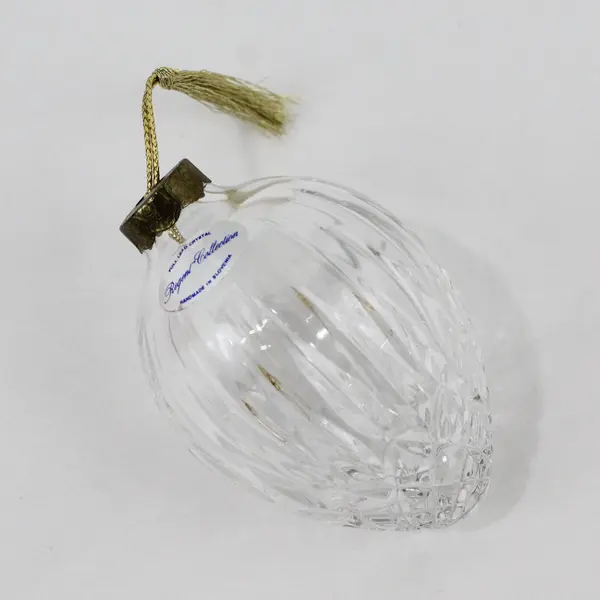 Rogaska Crystal Regent Collection Lead Crystal Christmas Ornament 3.5"