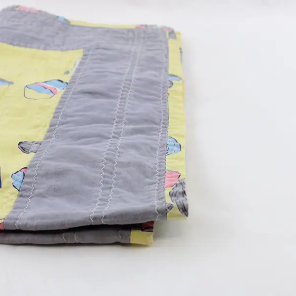 Vintage Handmade Bassinet Cover Cartoon Animal Design 19x32 Flawed
