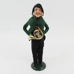 1992  Byers Choice L E Caroler Musician Man French Horn  Figurine 11/100
