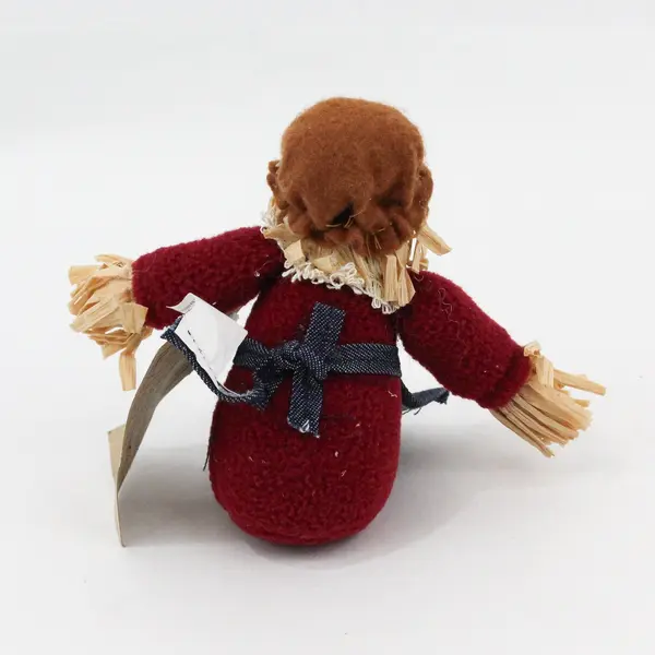 Hanna's Handiworks Fabric Scarecrow Figurine, New 5.8" Tall 
