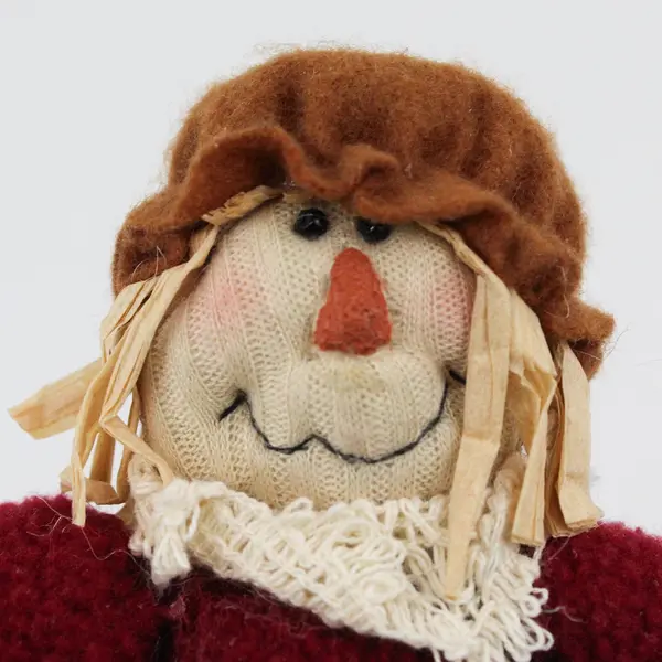 Hanna's Handiworks Fabric Scarecrow Figurine, New 5.8" Tall 