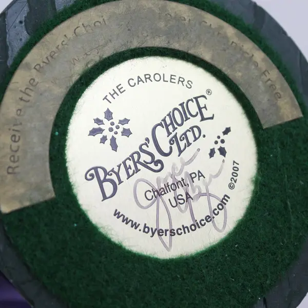 2007 Byers' Choice  Amish Woman Caroler Figurine Popcorn Bowl