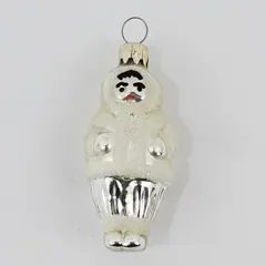 Vintage Blown Glass Christmas Ornament West Germany Eskimo Snow Baby 3.75"