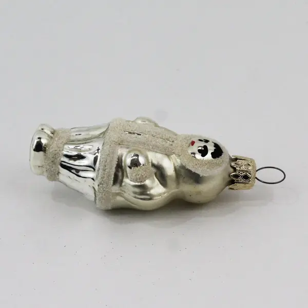 Vintage Blown Glass Christmas Ornament West Germany Eskimo Snow Baby 3.75"