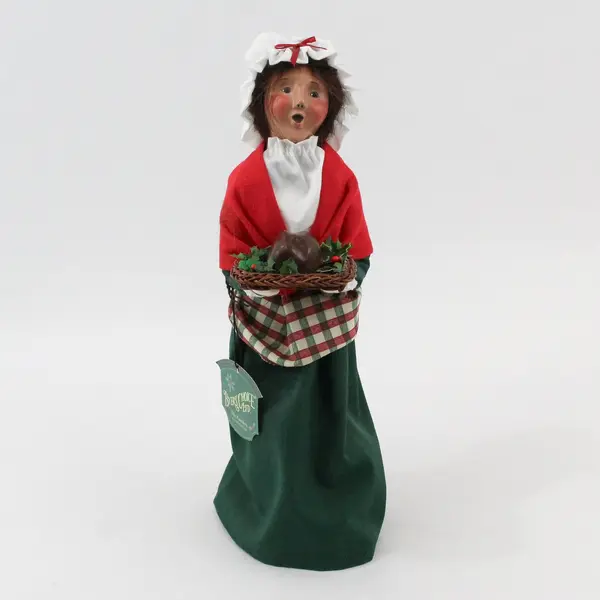 2003 Byers' Choice Mrs. Cratchit Caroler Figure With Plum Pudding 