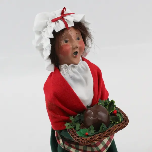 2003 Byers' Choice Mrs. Cratchit Caroler Figure With Plum Pudding 