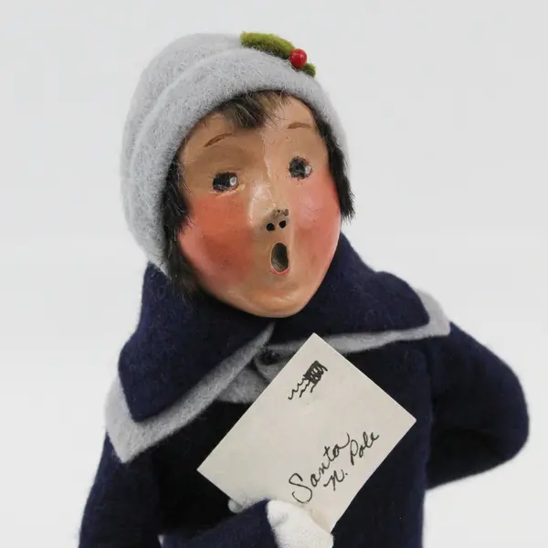 1992 Byers' Choice Carolers Boy Letter to Santa Limited Edition Figurine
