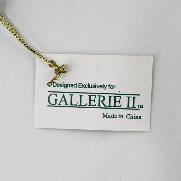 Vintage Gallerie II Christmas Ornament 4" 2 Balls Red Finial Tag