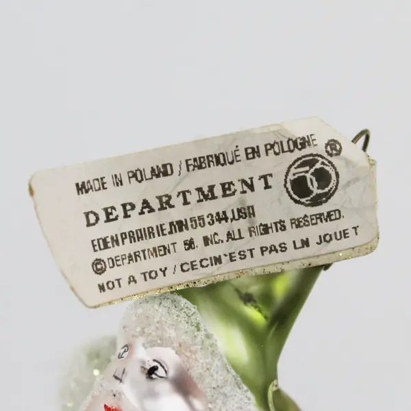 Department 56 56.47998 Vintage Hand Blown Glass Santa Ornament 3"