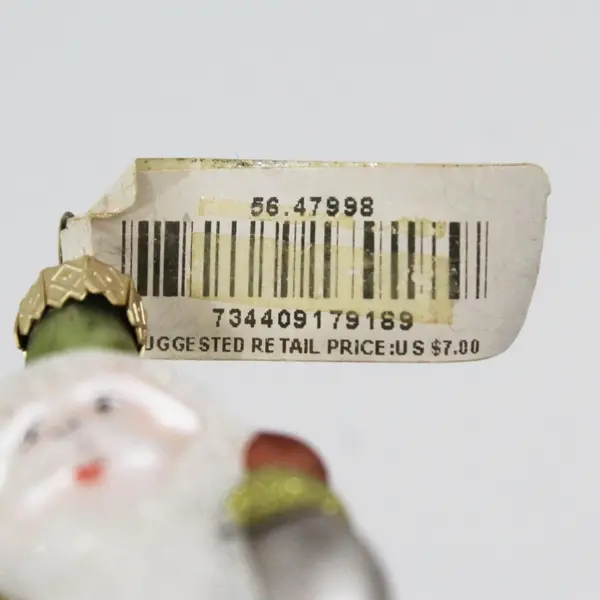 Department 56 56.47998 Vintage Hand Blown Glass Santa Ornament 3"