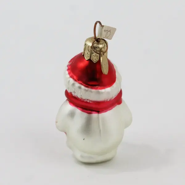 Vintage Department 56 Blown Glass Snowman Christmas Ornament 2.5"