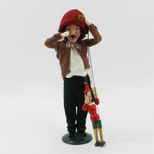 1996 Byers Choice Carolers Puppeteer with Pinocchio Marionette