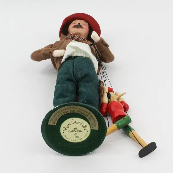 1996 Byers Choice Carolers Puppeteer with Pinocchio Marionette