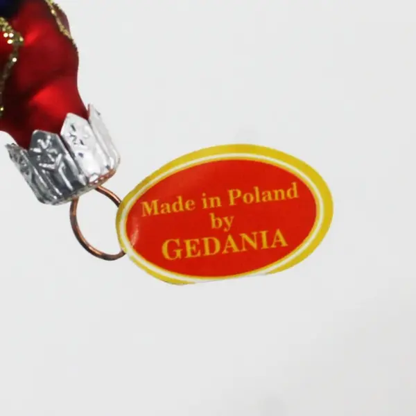 Lot of 4 VTG Gedania Blown Glass Wise Men Ornaments 2.75" Purple Robes Red Hats