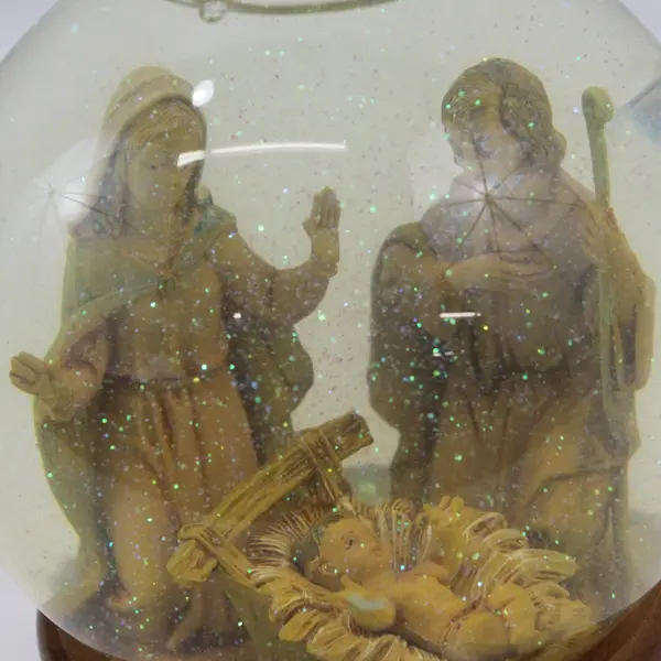 1988 Roman Fontanini  Musical Nativity Holy Family Glitterdome Snow Globe