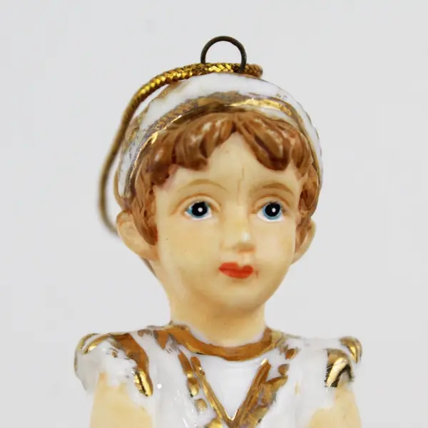 Rare Vintage 80s Little Girl Ballerina Ceramic Figurine Christmas Ornament 3"