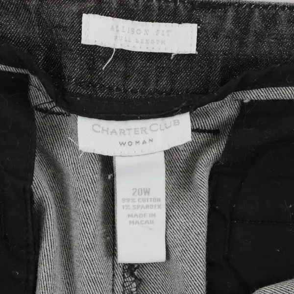 Charter Club Allison Fit Jeans Women's 20W Plus Size Dark Gray