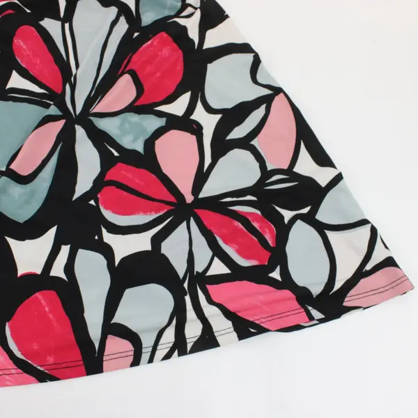 LuLaRoe Foldover Maxi Skirt XL Abstract Black, Pink, Grey, White Floral Print