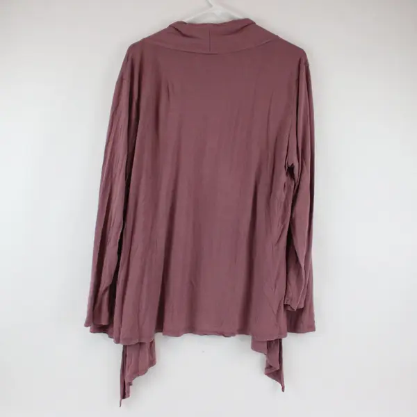 Lascana for Venus Muted Purple/Pink Asymmetrical Cardigan W/ Faux White Shirt XL