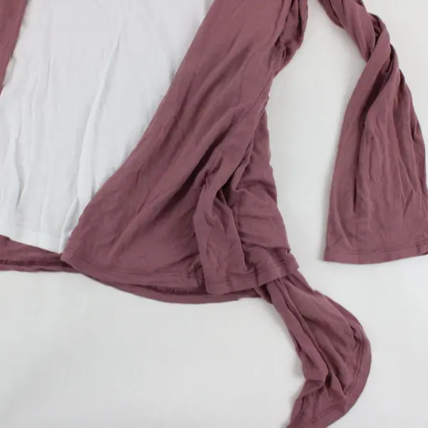 Lascana for Venus Muted Purple/Pink Asymmetrical Cardigan W/ Faux White Shirt XL