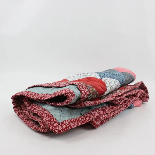 Handmade Red White Blue Patriotic Americana Quilt 66 x 70"