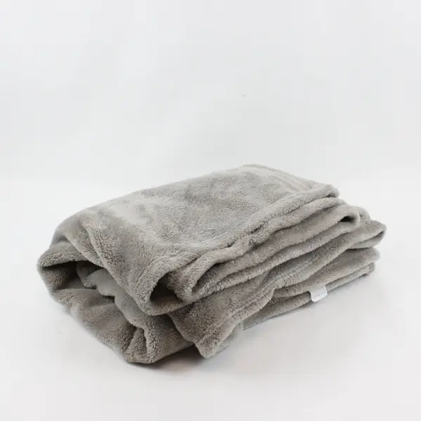 Charter Club Fuzzy Gray Throw Blanket 50 x 76 Soft Cozy