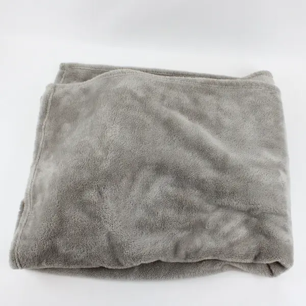 Charter Club Fuzzy Gray Throw Blanket 50 x 76 Soft Cozy
