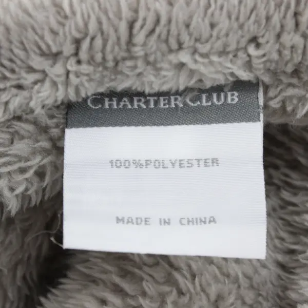Charter Club Fuzzy Gray Throw Blanket 50 x 76 Soft Cozy