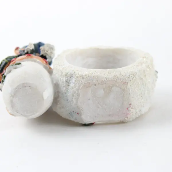 Lot of 5 Holiday Collection Ceramic Snowman Napkin Ring Holders