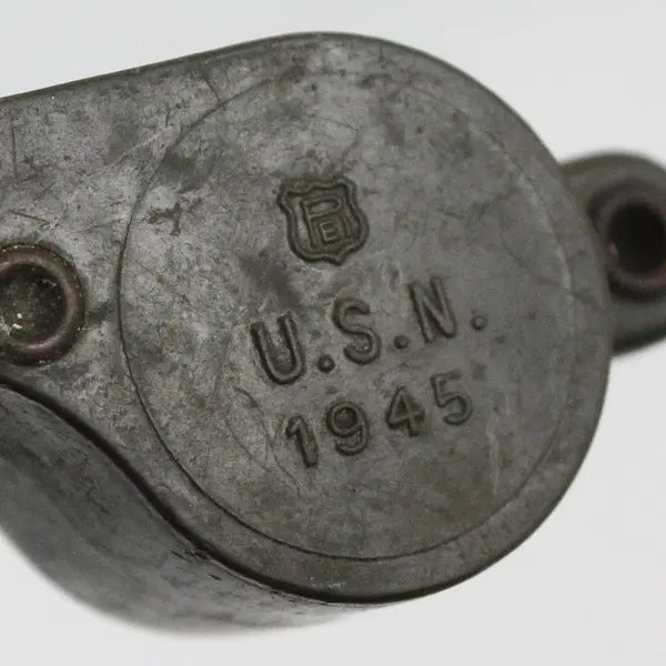 U.S. Navy PEI Olive Drab Green Bakelite Whistle 1945 Tested Works