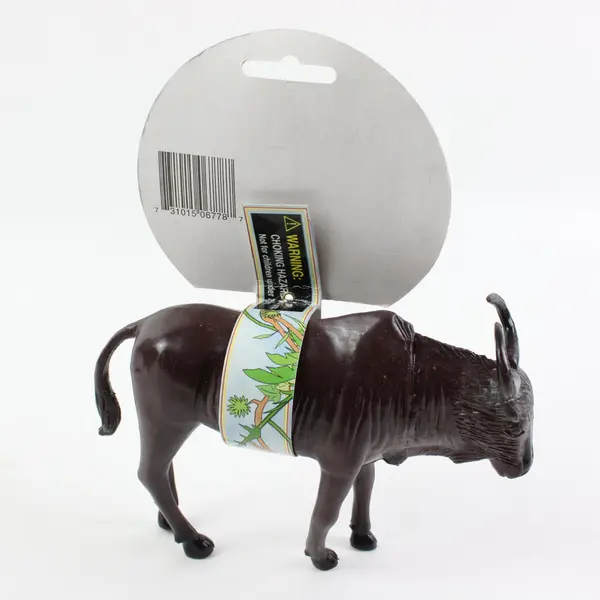 Wild Animals Collection Molded Plastic Wildebeest Figure 4 Inch KK203