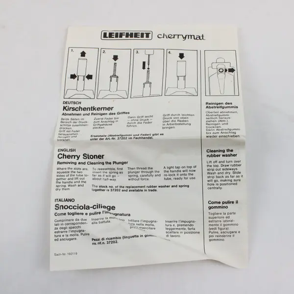 Leifheit Comfort Line CherryMat Cherry Stoner Kitchen Gadget