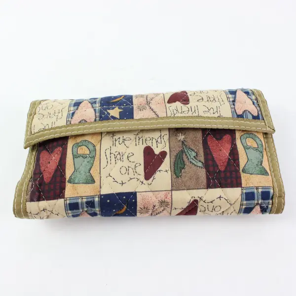 Vanessa Women's Quilted Patchwork Wallet Brown Multicolor Textured