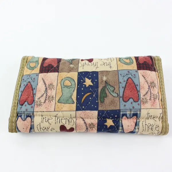 Vanessa Women's Quilted Patchwork Wallet Brown Multicolor Textured