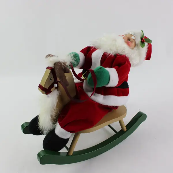 Kurt Adler Santa Rocking Reindeer Musical Christmas Figurine Decor