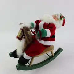 Kurt Adler Santa Rocking Reindeer Musical Christmas Figurine Decor