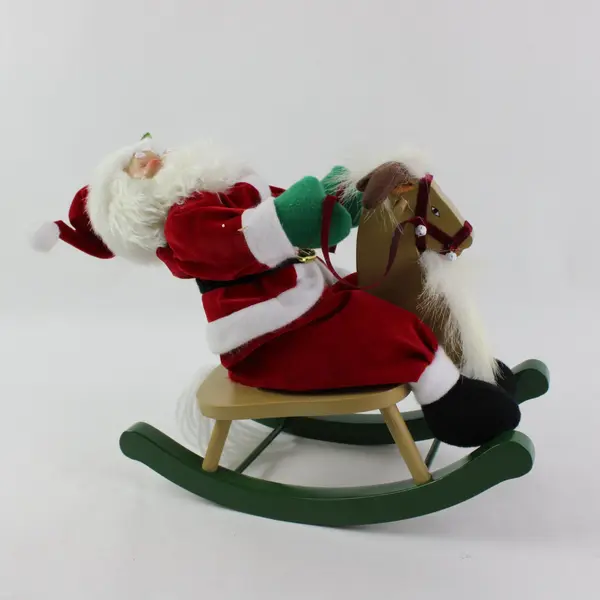 Kurt Adler Santa Rocking Reindeer Musical Christmas Figurine Decor
