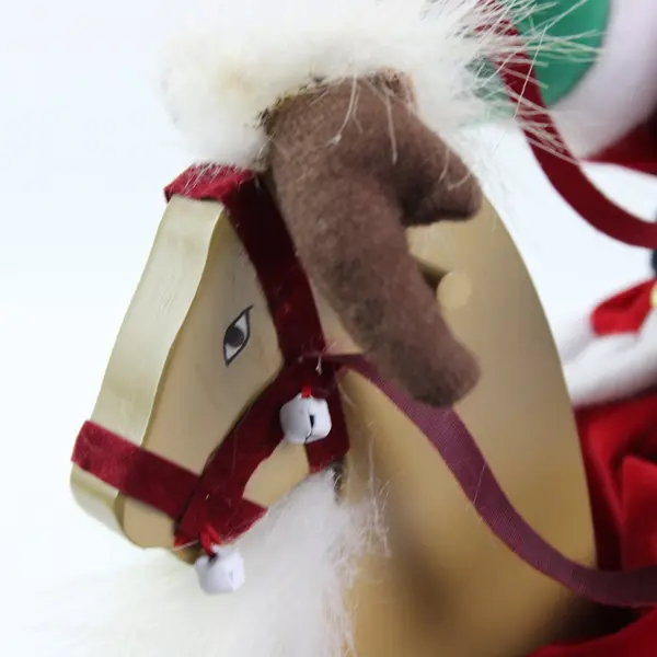 Kurt Adler Santa Rocking Reindeer Musical Christmas Figurine Decor