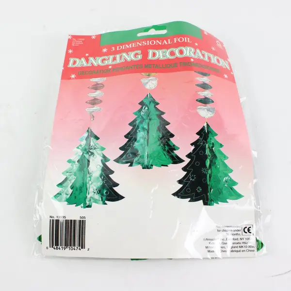 Amscan 3D Foil Dangling Decorations 2 Sealed Packs, 3 Each, 6 Total #13935