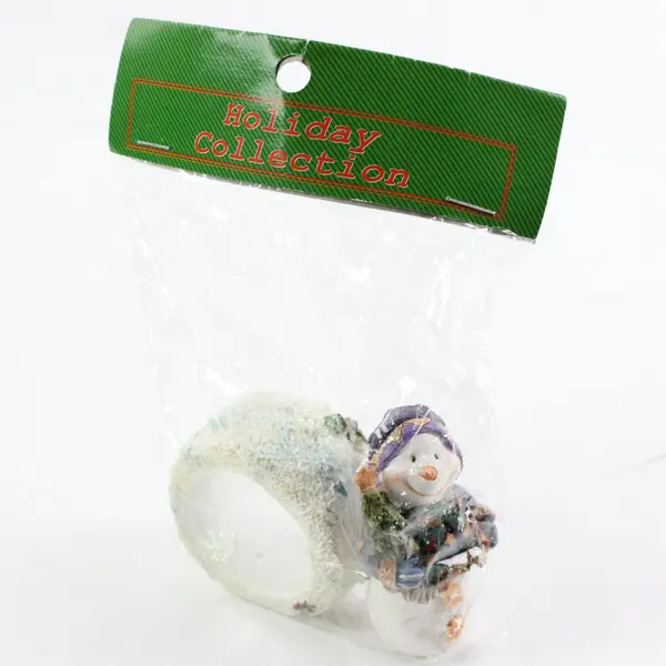Lot of 2 Holiday Collection C1096 Snowman Napkin Rings