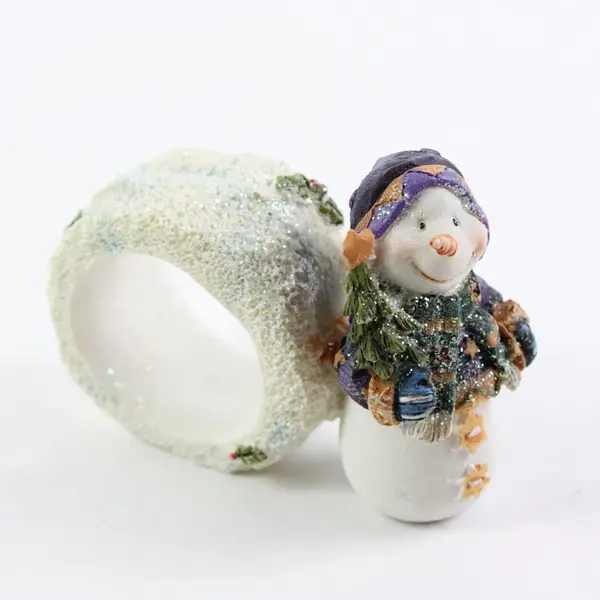 Lot of 2 Holiday Collection C1096 Snowman Napkin Rings