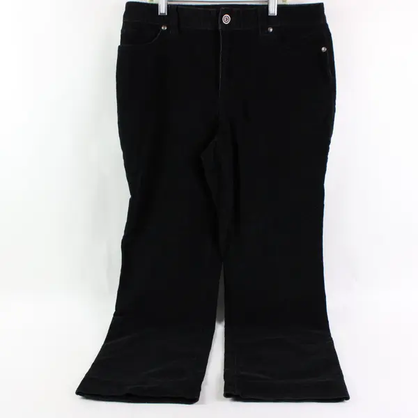 Style & Co Women's Black Corduroy Pants Petite Size 8 Trousers